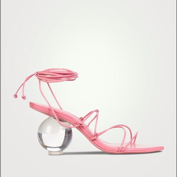 Cult Gaia Su Ankle-Tie Open Toe Sandals Pink - Picture 4 of 11